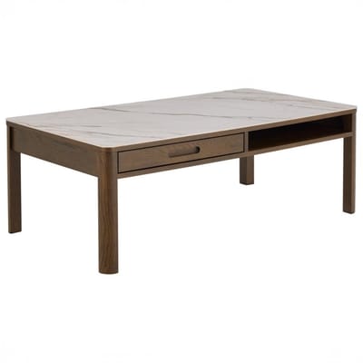 Giga Living Salontafel Wilven - Beige Keramiek - 130x70x45cm