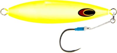 Kunstaas Zonder Lood - Jig Lokaas - Zoutwater Vissen - Klassieke Traanvorm - 80 gram - Chartreuse Wit