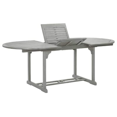 vidaXL - Tuintafel - 200x100x75 - cm - massief - acaciahout - grijs