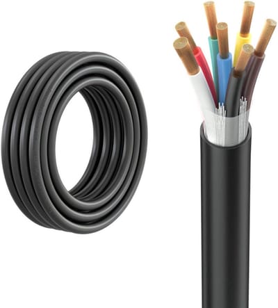 Thuys – 7-polig Aanhangwagenkabel 5 M, Gemaakt Van Zuiver Koper – 6×1,5 mm² – En 1×2,5 mm²