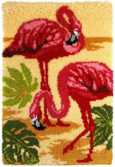 Orchidea knoopkleed FLAMINGOS - 50 x 75 cm - INCLUSIEF KNOOPHAAK