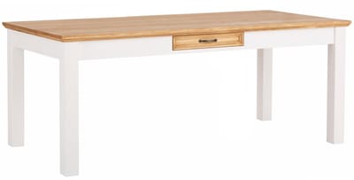 Selma-Eettafel - 1-lade - Wit Grenen