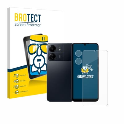 Screenprotector voor Xiaomi Poco C65 (Voor+Camera) Beschermglas transparant
