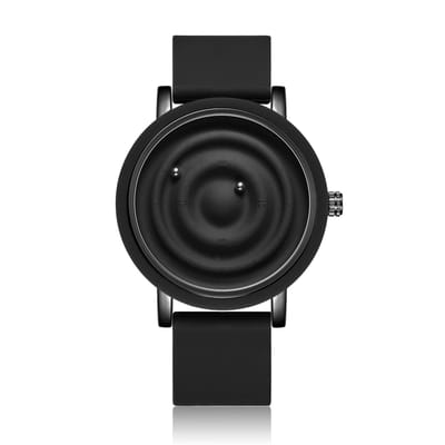 Gepersonaliseerd modieus zwevende magnetische wijzer vrije kogellager creatief eenvoudig waterdicht quartz horloge student vrouwen mannen No black