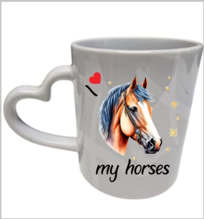 Paarden mok, I love mij horses mok, Bedrukte mok, Cadeau, Paarden liefhebber, Mok, Beker, XLX®