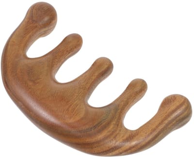 Dailygoods- Massagekam Ronde Kop - Hoofdmassage - Houten Kam - Brede Tandkam - Stressverlichting - Zacht en Veilig - Hoofdmassagekam