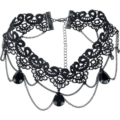 Gothicana by EMP - Gothic Choker - Lace Choker - voor Vrouwen - zwart