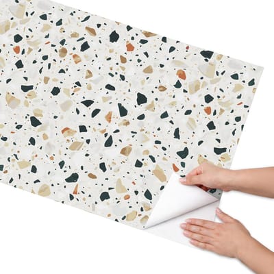 Coloray Meubel Wrap Folie - Beige Meubelfolie - 65x130 cm - Decoratiefolie Aardewerk - Meubel Wrap Folie - Minimalist Meubelfolie - Plakfolie Meubels - Keuken decoratie - Texturen