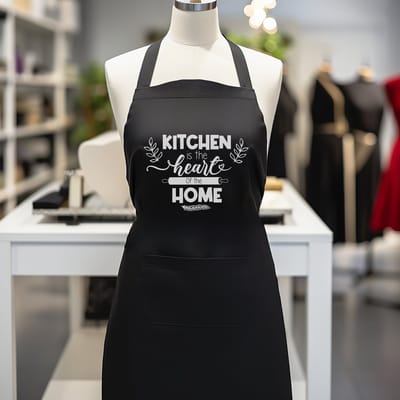Verstelbaar kookschort, unisex, met 2 Zakken Vloeistof Druppel Waterbestendig Koken Keuken Restaurant Bar Schilderen BBQSchort, voor diverse doeleinden, Zwart Schorten Koksschort Unisex Schorten voor Vrouwen en mannen , kitchen is the heart of home_