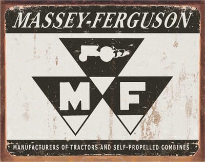 Massey Ferguson Logo. Metalen wandbord 31,5 x 40,5 cm.