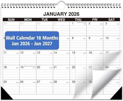 Agenda 2025-2026: Maandkalender voor 18 maanden juli 2025 tot december 2026