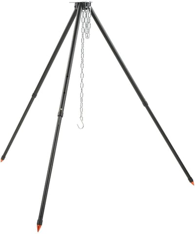 Dailygoods- Kookstatief Robuust Stalen - Verstelbaar Kampeerstatief - Campingstatief - Plug-in Ontwerp - Kampvuur Kookapparatuur - Duurzaam Ontwerp