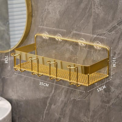Gouden tandenborstelhouder, opbergrek voor tandenborstels aan de muur, badkameraccessoires, badkamerplanken