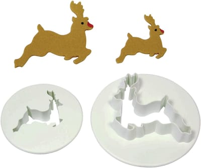 Kunststof uitsteker - rendier set van 2 - PME Arts&Crafts