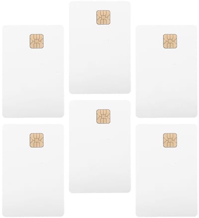 Dailygoods- Chipcard 6 Stuks - PVC Kaarten - Identificatiebadges - Herbruikbare Naambadges - Toegangscontrolekaart - Veilig en Betrouwbaar - 8,50 x 5,30 cm - Identificatiekaart