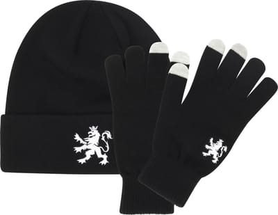 O.Leo - Muts en Handschoenen set - Zwart - Touchscreen - Dames & Heren - Ademend materiaal - 100% acryl - Maat S/M