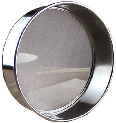 EXCITAT Meelzeef - Fijne meelzeef - Roestvrij staal - Keukengereedschap - Voor Mungbonen, Rijst, Bloem, Parelpoeder - Diameter 15 cm - Zilver