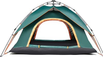 Tent –Familietent - Hoogwaardige Tent - Dubbele Deur Tent - Enkele Laag Volautomatische Outdoor Glamping Tent - Camping Tent – 2-3 Person Tent - Militair Groen