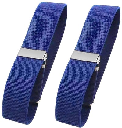Fako Bijoux - Mouwophouders - Elastisch - Dames - Heren - Verstelbaar - Per Paar - 2 Stuks - Royal Blauw - Koningsblauw