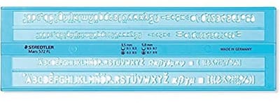 Tekstsjabloon voor Tekenen en Schrijven - Hoogte 3,5 mm en 5 mm, Blauw-Transparant