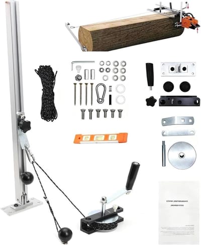 Lier set - Kettingzaag accessoires - Boomstammen zagen - Intelligent ankersysteem - 12 meter kabel - Zwart