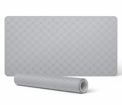 Beschermende bureauonderlegger met grafisch geometrisch retropatroon 90x45 cm
