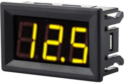 0.56" 3-Wire Digitale LED Voltmeter - Voltage Meting - Omgekeerde Polariteit Beveiliging DC 0-100V Rood Blauw Groen Geel 4.8×2.9×1.9Cm (Geel)