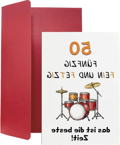 Verjaardagskaart voor 50e verjaardag, humoristische kaart voor mannen en vrouwen, cadeau-ideeën voor een feestelijke mijlpaal
