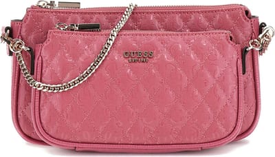 GUESS Schoudertas Yarmilla Double Pouch Crossbody Mulberry Roze