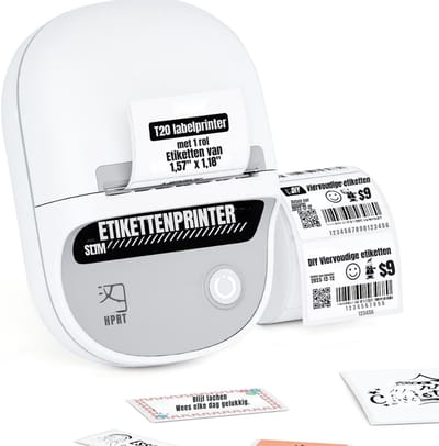 SVN® Labelmaker - Laberprinter - Draagbare Laberprinter - Wit - 13cm x 10cm x 7cm