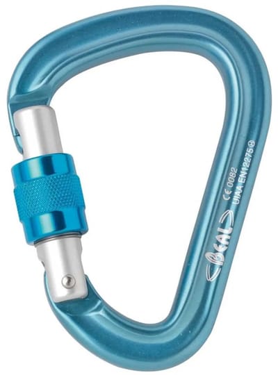 Beal Be Safe Screw Karabijnhaak Blauw,Zilver
