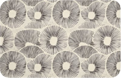 WC mat 60x40 cm - Antislip - Cirkels - Patroon - Zwart - Toiletmat - Vloermat - Douchemat - Toilet tapijt - Toiletmatten