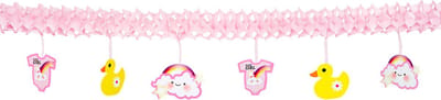 Boland - Papieren slinger 'Baby girl' - Geen thema - Babyshower
