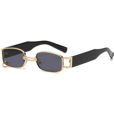 Kleine Vintage Zonnebril Mannen Retro Rechthoekige Zonnebril Hoge Kwaliteit Metalen Frame Designer Merk Vierkante Zonnebril Other