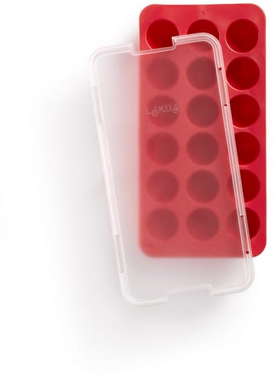 Lékué IJsblokjesvorm - met deksel - Rond - Red