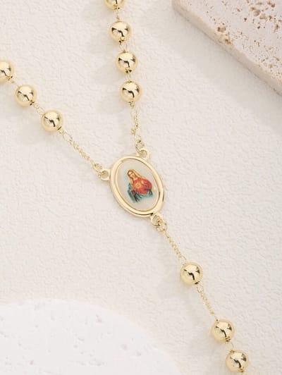 Ketting met medaille Maria goudplated