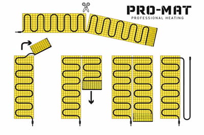 Pro-series Complete set, wand en muur verwarming, beschikbaar in diverse afmetingen, met wifi thermostaat, 1,5 m², Zwart