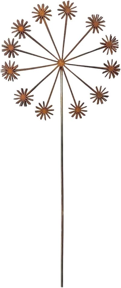 Tuinharingen Decoratief - Bloemenpalen IJzer - Buiten Decoratie - Verstelbare Bloemblaadjes - 25x20 cm - Roestkleurig