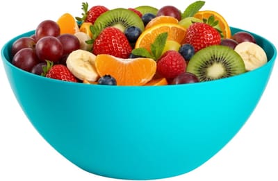 Plasticforte Voedsel serveren schaal - D26 x H11 cm - kunststof - turquoise blauw - 3400 ml