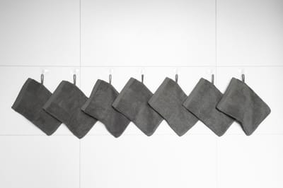 RELAKZ - Oil Green - Washandjes - Set 7 Stuks - 100% Katoen - 550 GSM - Zacht en Hoog Absorberend