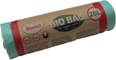 Dumil - 20 liter Bio afvalzak - 10 stuks op rol - 45 x 50 x 14 CM