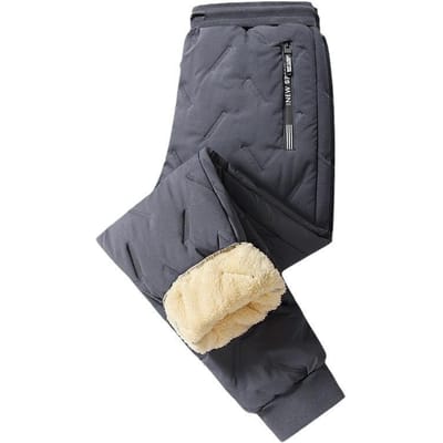 Pantalon de Sport d'Hiver Épais pour Homme avec Polaire Ajoutée, Pantalon de Survêtement Chaud en Polaire d'Agneau, Pantalon Décontracté Ample Oversize 7XL black