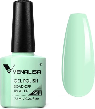Venalisa UV Gellak Groen - 7.5 ml - Pastel Groene Gellak - Gellak Licht Groen - Mint Gellak - Gellak Pastel - Gellak Groen - Gellak Pastel Kleuren - Gellak Kleuren - Gellak Nagellak