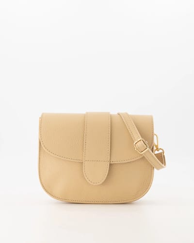 Tas- leer -biscuit kleur-crossbody- nieuwe voorjaarskleuren 2026