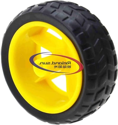Robot Banden Set - Motor Wielen - Robot Projecten - Inclusief Motoren - 65 mm Diameter - Zwart