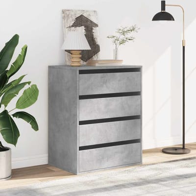 vidaXL - Ladekast - 60x41x76 - cm - bewerkt - hout - betongrijs