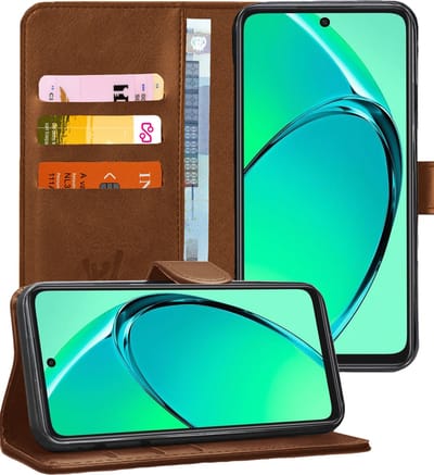 Hoesje geschikt voor Oppo A40 / A40m / A60 - Portemonnee Book Case Bruin