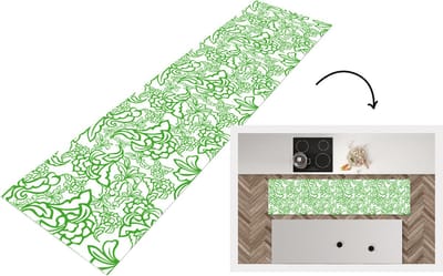 Keukenloper - Loper keuken - Planten - Orientalism - Patroon - 200x50 cm - Keukenloper vinyl