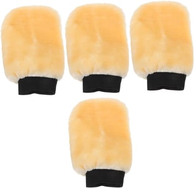 Autowashandschoenen - Schoonmaak Wanten - Auto Reinigen - Pluche Materiaal - 23.50x15.50x3.00CM - Beige
