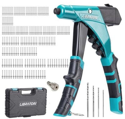 Professioneel Heavy Duty Klinknagelpistool met Verwisselbare Koppen en Klinknagels